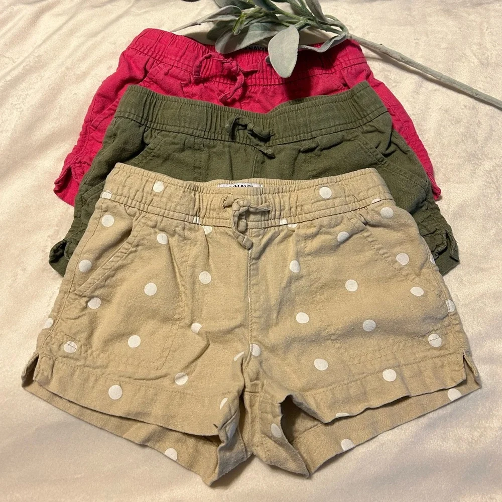 Old Navy Linen-Blend Drawstring Shorts - Lot of 3